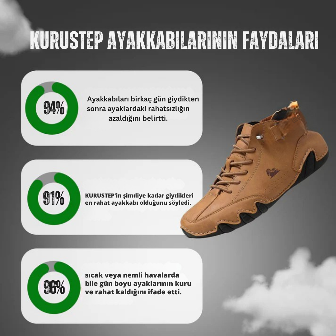Deri Su Geçirmez Nefes Alabilen Ortopedik Ayakkabı